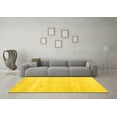 thumbnail image 3 of Ahgly Company Indoor Round Solid Yellow Modern Area Rugs, 7' Round, 3 of 4