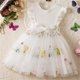 thumbnail image 2 of Odeerbi 1-6 Años Niñas Floral Bordado Vestido de Tul Gorra de Ruffles Manga Vestido Con Costillas Cintura Arco Vestido de Princesa de Línea A Para La Fiesta de Cumpleaños, 2 of 9