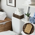 thumbnail image 2 of Casafield Bathroom Storage Baskets - Set of 2, Espresso - Water Hyacinth, 16" W  x 6.75" D x 4.25" H, Woven Toilet Paper, Tissue, Shelving Bins, 2 of 7