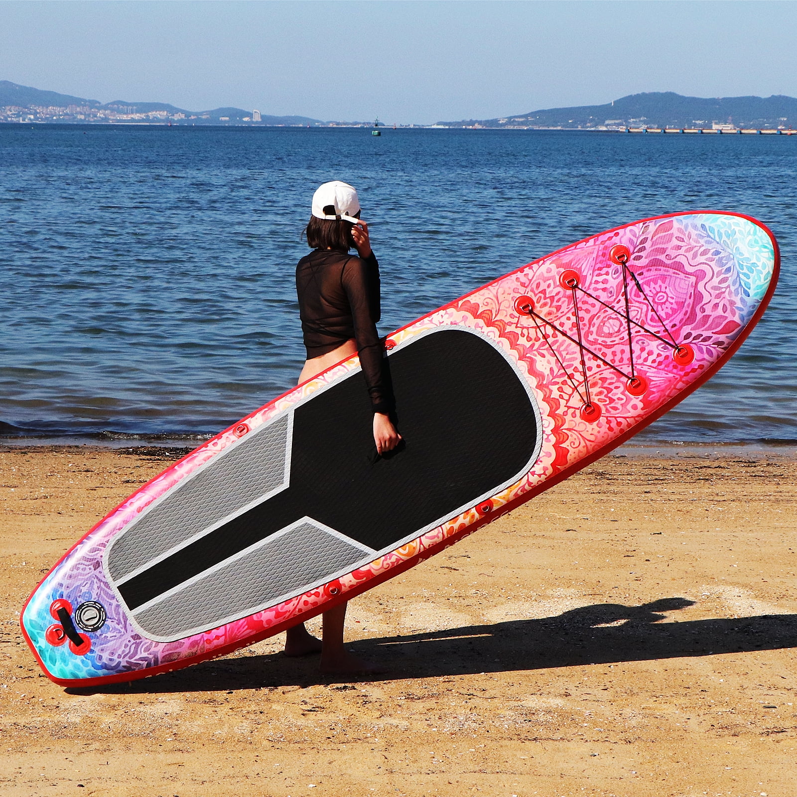 AISUNSS Inflatable Stand Up Paddle Board 10.6ft with Fishing