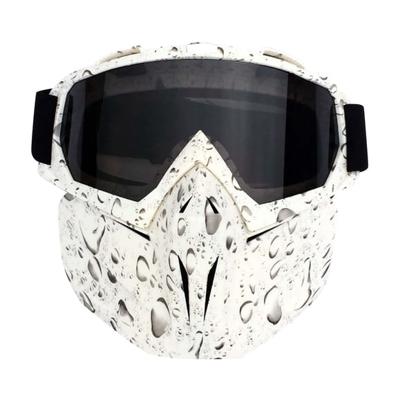 uvwlwu Retro Motorcycle Goggles for Off Road Racing Ski Wind and Riding Eyewear with Durable Lens(B)