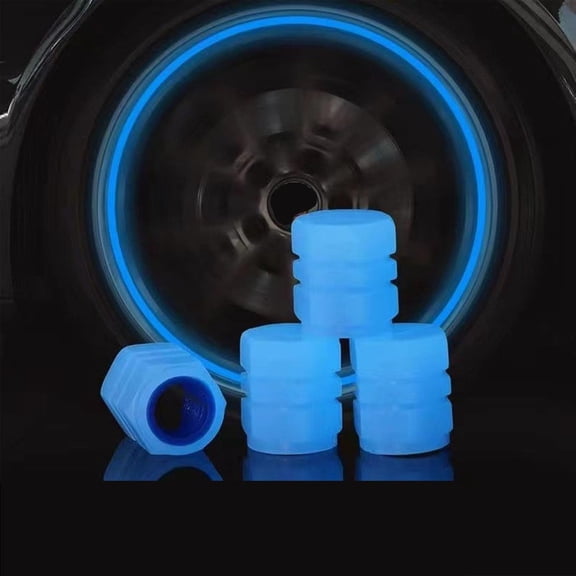 Waterproof Luminous Glow-in-The-Dark Car Tire Valve Cap Set – Universal for Cars, Bicycles, Trucks & Motorcycles