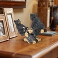 thumbnail image 5 of Teeter Totter Bears Figurine – Two Resin Bears on a Seesaw Sculpture – Rustic Tabletop Décor for Cabin Home – Charming Wildlife Accent and Heartwarming Gift for Nature Lovers and Collectors, 5 of 9