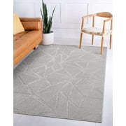 Leick Home 595637 Vennor Geometric Indoor Outdoor Area Rug Rectangle 5'3"x7'