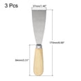 thumbnail image 2 of Uxcell 1-1/2" Carbon Steel Putty Scraper Wooden Handle for Drywall Pack of 3, 2 of 6