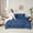 Blue, variant on Feelyou Mandala Damask Comforter Set 7pcs, Maroon Butterfly Skull Queen Bedding Sets