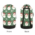 thumbnail image 4 of RMDQTR Durable Large Laundry Backpack with Drawstring Closure Ideal for Laundry Trips,Travel&Camping Green Cartoon-style Santa, 4 of 7