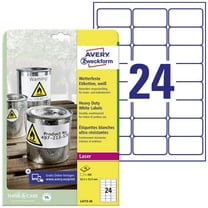 Labels: Heavy Duty Avery Zweckform 63.5 X 33.9