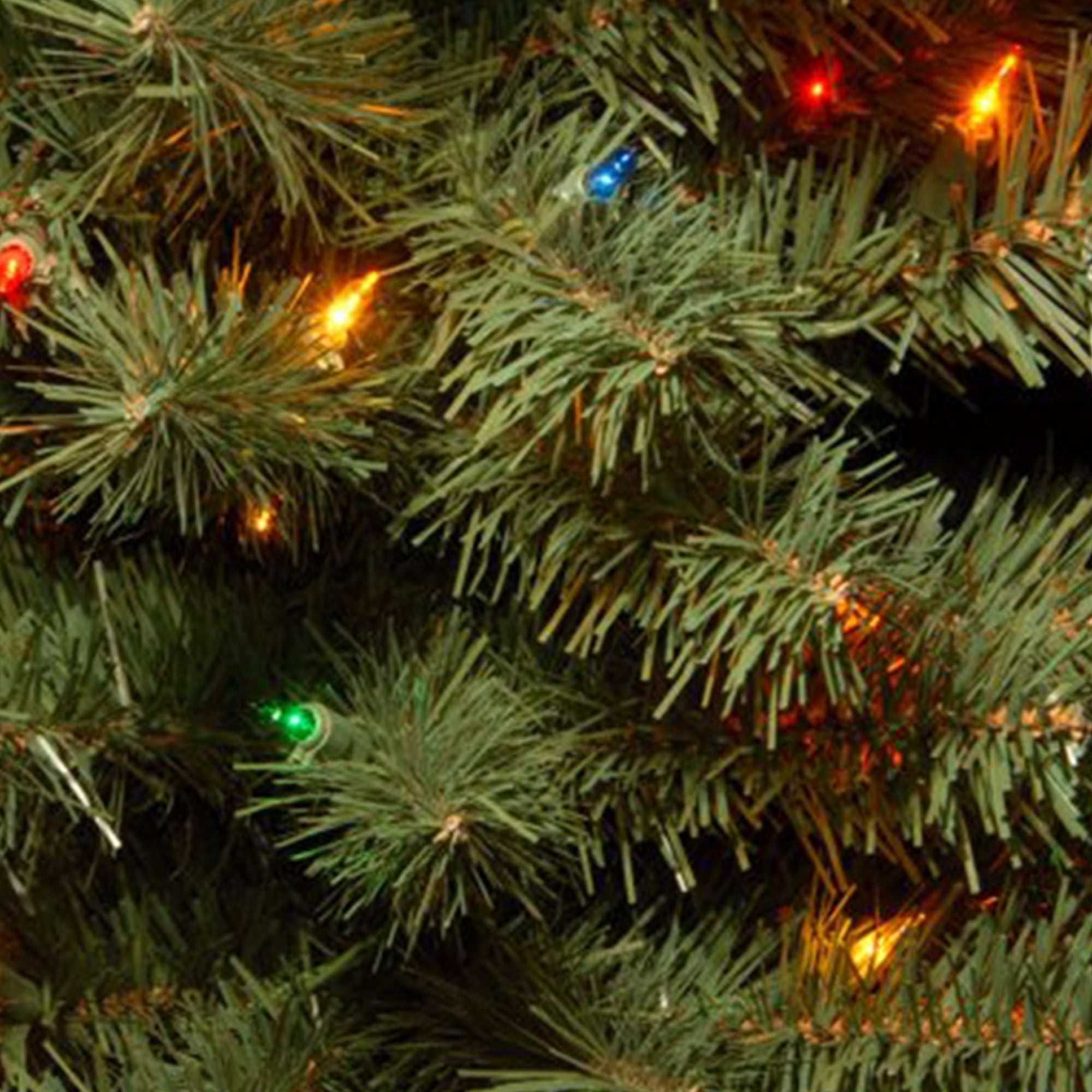 National Tree Company Pre-Lit Artificial Full Christmas Tree, Green, Canadian Fir Grande, Multicolor Lights, Includes Stand, 6 Feet