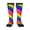 2 Black-1, variant on Women's Knee High Socks Pride Rainbow Pattern Thermal Soft Knee Long Socks