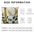 thumbnail image 5 of Shiartex  Pillowcase Alphabet Decorative Pillowcase ABC Alphabet Flower Cushion Cover Square Pillow Case Suitable For Sofa Sofa Sofa Bedroom Car Last Name Initia AP-011 White, 5 of 5