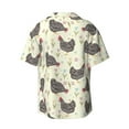 thumbnail image 4 of Goofa Funny Chicken Printed Men's Casual Short-sleeved Shirt,Lightweight Breathable Button-down,Summer Casual men's top,Versatile Fashion shirt-4X-Large, 4 of 7