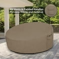 thumbnail image 4 of Heavy Duty 600D Outdoor Daybed Cover 88 Inch UV Resistant Patio Round Sofa Cover Waterproof Outdoor Canopy Daybed Sofa Cover with Air Vent 88" Dia x 35"/18" H, Camel, 4 of 12