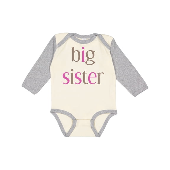 Inktastic Big Sister Girls Long Sleeve Baby Bodysuit