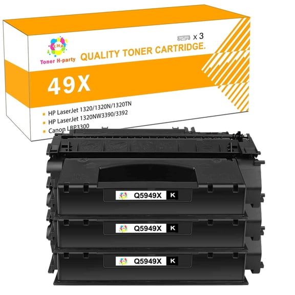 Colorich 3-Pack Toner Cartridge for 49X Q5949X Work with 1160 1320 1320n 3390 3392 P2015n P2014 M2727nf MFP Printer Ink (Black)
