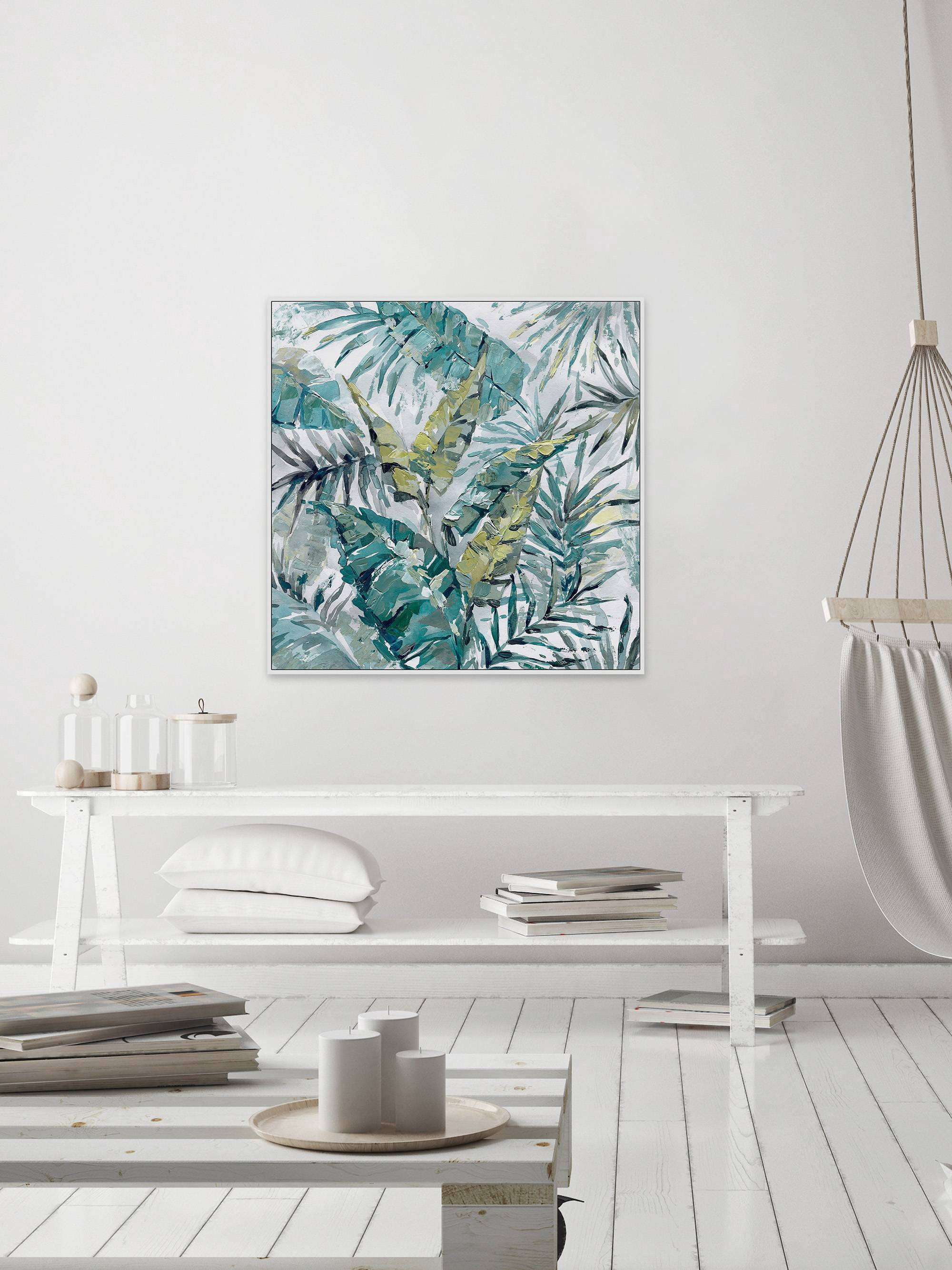 Blissful Floater Framed Painting Print on Canvas