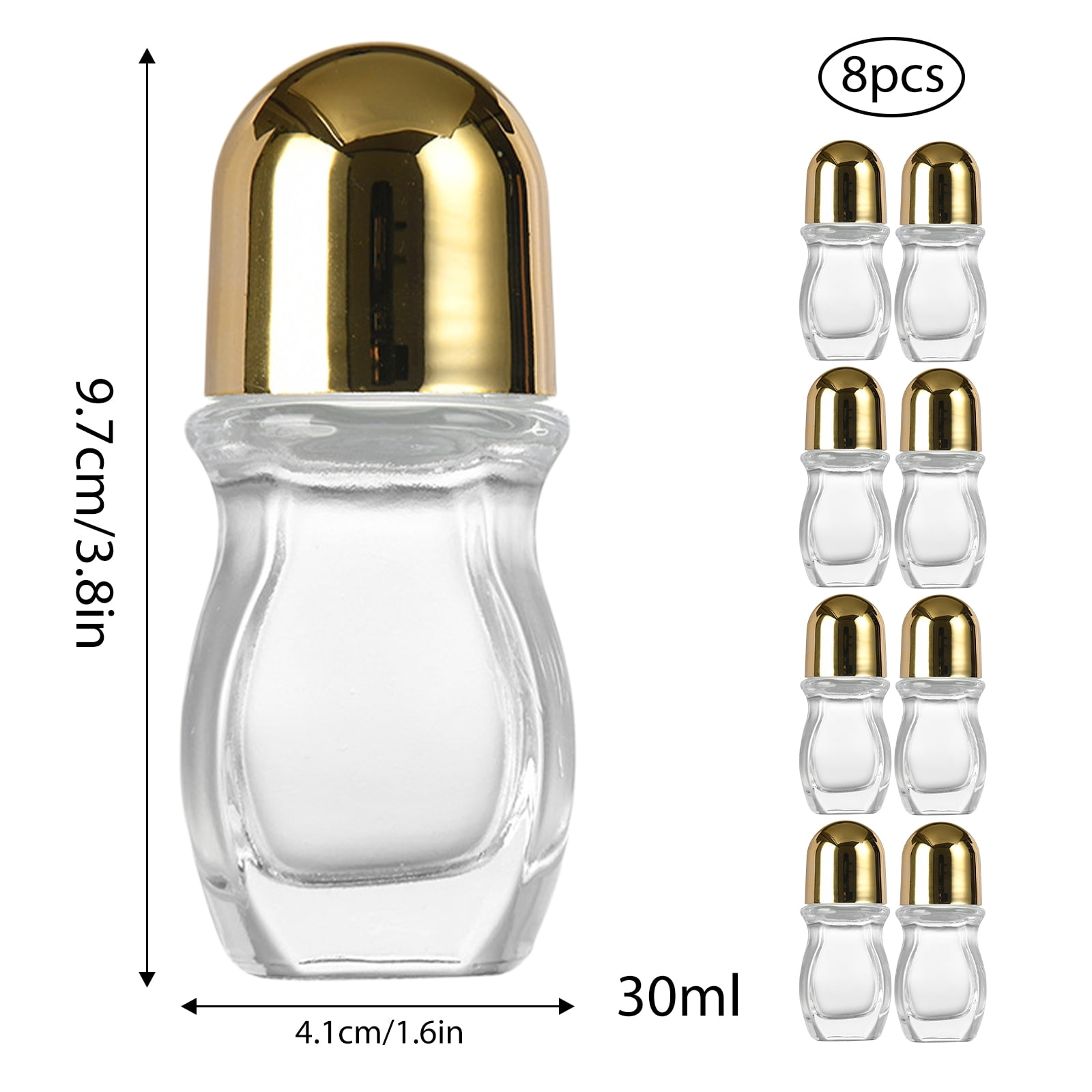 Glass Empty Roller Bottles Leak Proof Glass Bottles Oil Applications Bottles Storage Case for Travel Home Use