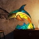 thumbnail image 1 of Lámpara de Mesa de Animales, Luz Nocturna, Lámpara de Escritorio Antigua, Base Estable, Lámpara de Mesa de Resina Teñida para Decoración de Oficina, C Delfín, 1 of 10