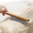 thumbnail image 3 of HHBEAUTY Solid Wood Cat Combs, Stainless Steel Teeth for Cat Dog Rabbit Massage, Flea Lice Comb Removes Mats, Tangles and Loose Fur, Grooming Comb for Small Medium Pets, 3 of 9