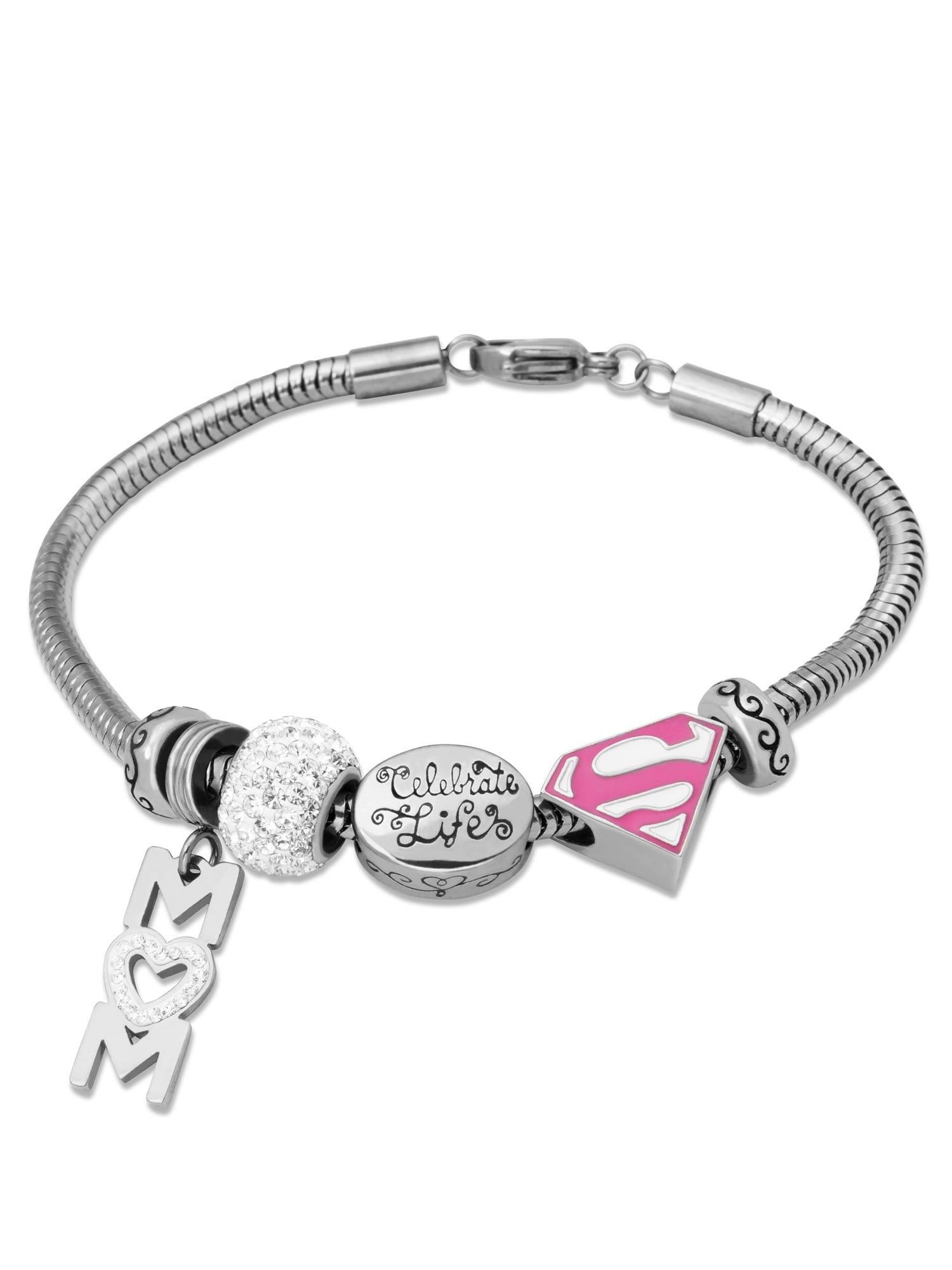 Hallmark Stainless Steel Supermom Charm Bracelet Set France