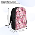 thumbnail image 4 of Gaeub Rose Rabbit Print Unisex Backpacks, College Bookbag,Daypack with Padded 15" Laptop Sleeve,for School, Work, and Travel, 4 of 8