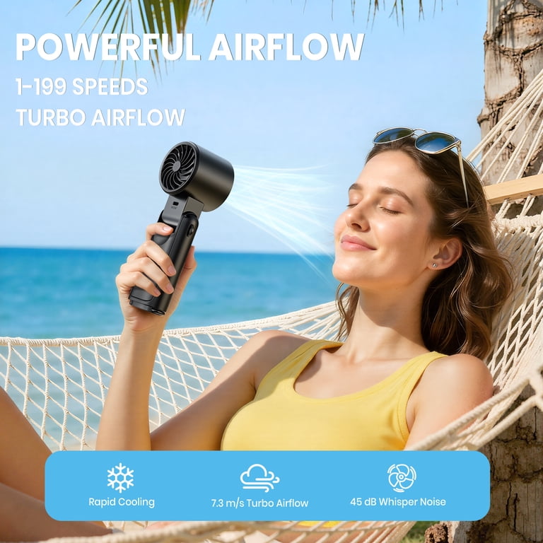 Portable Handheld Mini Fan, Rechargeable photo 6