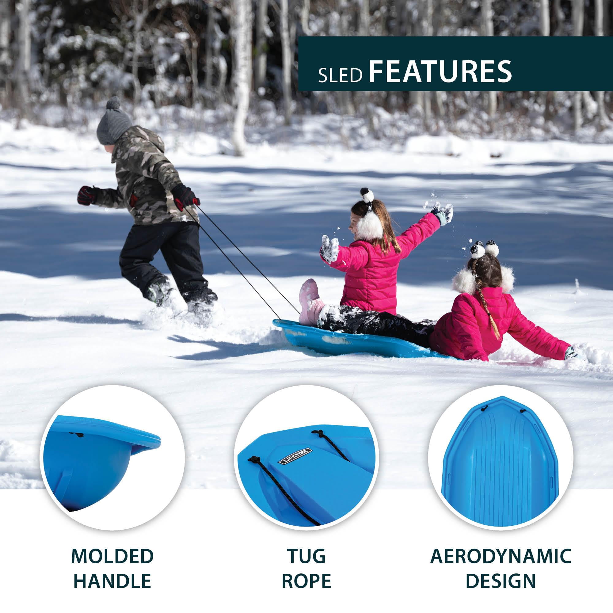 Lifetime 48 inch Premium Snow Sled 2-Pack, Blue (91400)