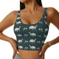 thumbnail image 2 of Lsque Turtle Chrysanthemum Printed Women'S Sports Bra, Compression, Moisture Wicking, High-Impact Sports Bra For Women,Supportive sports bra-X-Large, 2 of 9