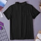 thumbnail image 4 of Camiseta holgada de manga corta con retazos de encaje liso informal a la moda para mujer, blusa con botones Pompotops hkajfhjk474158, 4 of 6