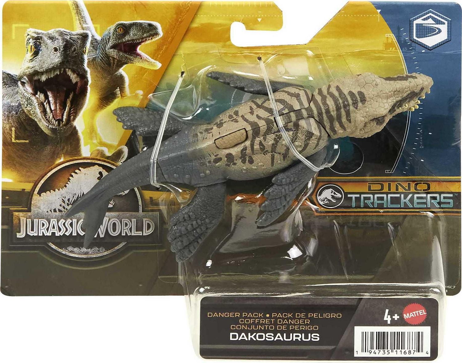 Jurassic World Dinosaur Dakosaurus Action Figure Danger Pack