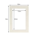 thumbnail image 3 of Winter Suede Acid Free 10x12 Picture Frame Mats with White Core Bevel Cut for 8x10 Pictures - Fits, 3 of 4