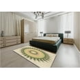 thumbnail image 4 of Ahgly Company Indoor Square Patterned Khaki Gold Area Rugs, 3' Square, 4 of 6