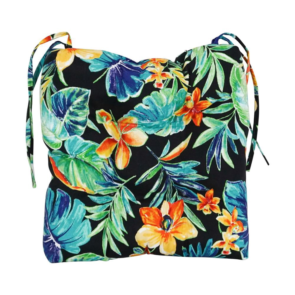 16-inch Spun Polyester Patterned Outdoor Square Tufted Chair Cushions (Set of 6) 916X16SQ-T-6CH-REO-62