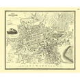 thumbnail image 3 of Meyers 14x12 Black Modern Framed Museum Art Print Titled - Edinburgh Plan Great Britain - Meyers 1844, 3 of 5