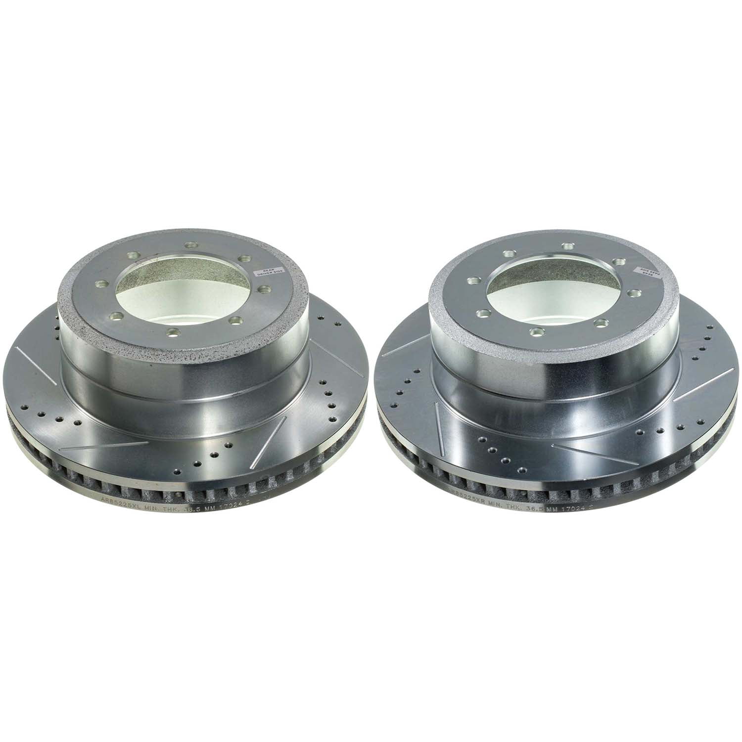 PowerStop Rear Drilled and Slotted Brake Rotor Pair for Ford F-350 Super Duty 2023-26, AR85225XPR