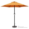 thumbnail image 3 of Abble 7.5ft Patio Umbrella with Crank Handle Outdoor Market Umbrella with 6 Sturdy Umbrella Ribs Waterproof for Garden Deck Backyard Pool, Orange, 3 of 7