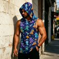thumbnail image 5 of Camouflage Sleeveless Hoodie For Men, Muscle Fit Pullover Tank with Kangaroo Pocket - Quick-Dry Workout Vest for Gym & Bodybuilding Blue L, 5 of 7