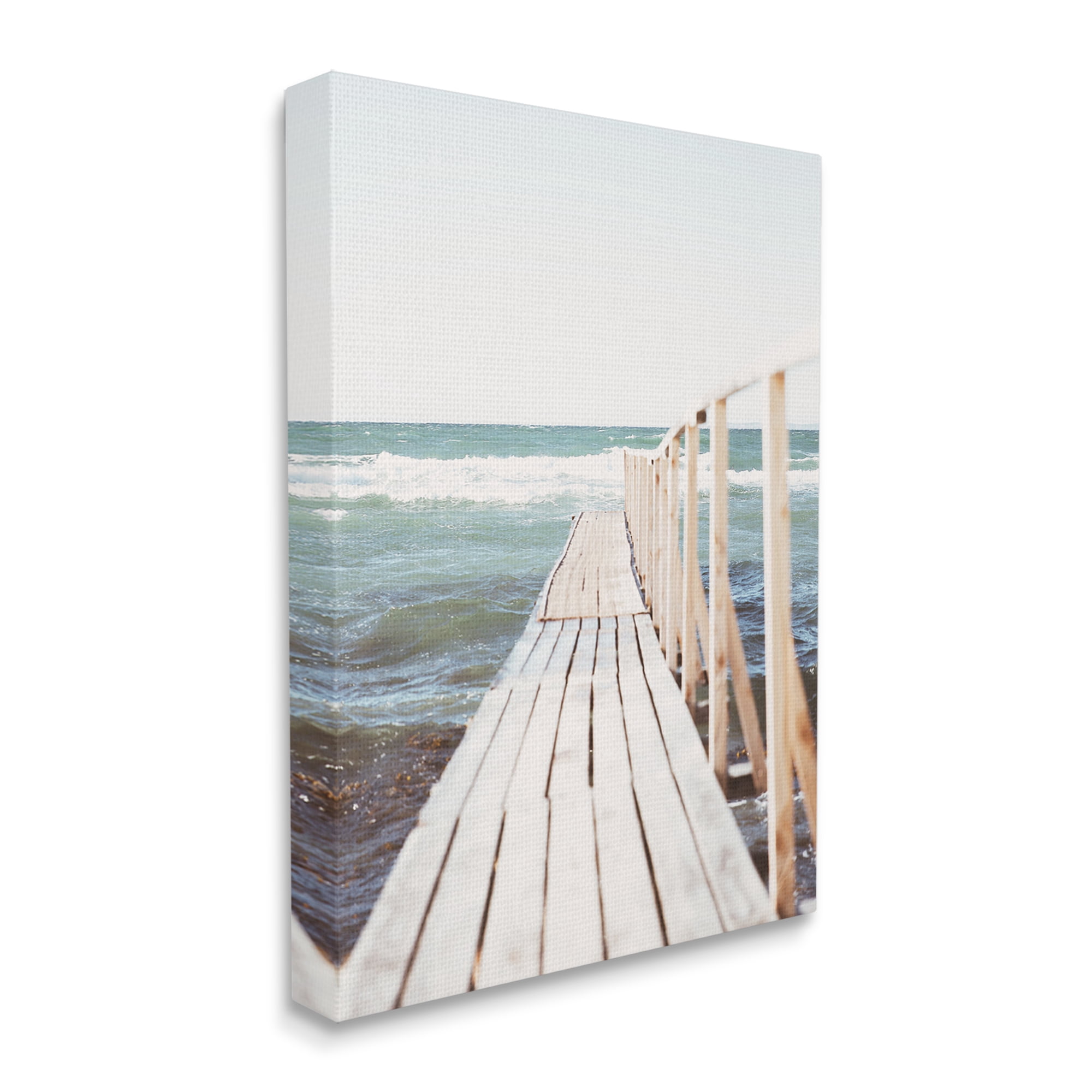 Stupell Industries Waterfront Beach Dock Private Pier Coastal Photography, 36 x 48, Design by Leah Straatsma