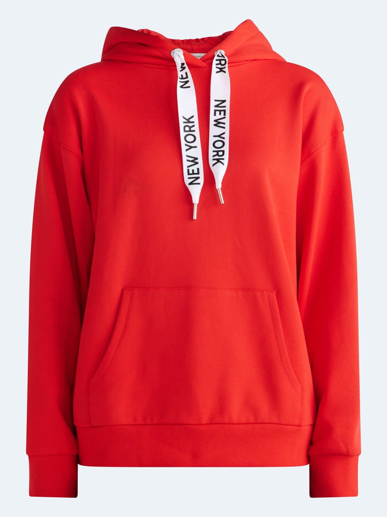 Free Assembly Women's and Women's Plus French Terry Pullover Hoodie with Long Sleeves, Sizes XXS-4X