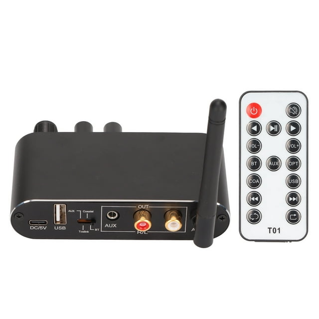 Loewten Convertisseur DAC 5.0, Convertisseur Numérique vers Analogique 2 Appareils Connect DAC Supporte Contrôle du Volume Commutation de Musique, Convertisseur Numérique vers Analogique Sans Fil