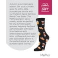 thumbnail image 7 of MeMoi Pumpkin Spice Latte Bamboo Blend Crew Socks - Womens - Female, One Size, Black, 7 of 7