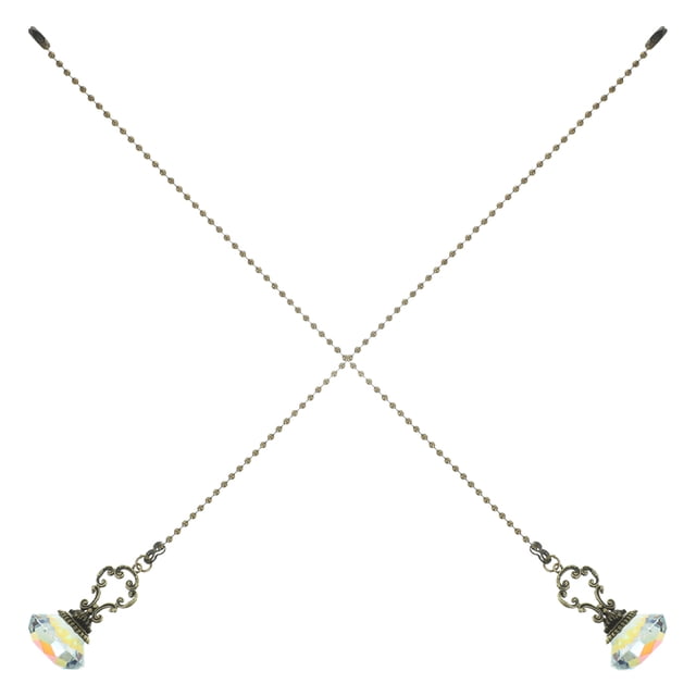 unbranded 2Ud Pull String De Cristal Para Colgante Y Ventilador Con Decorativo