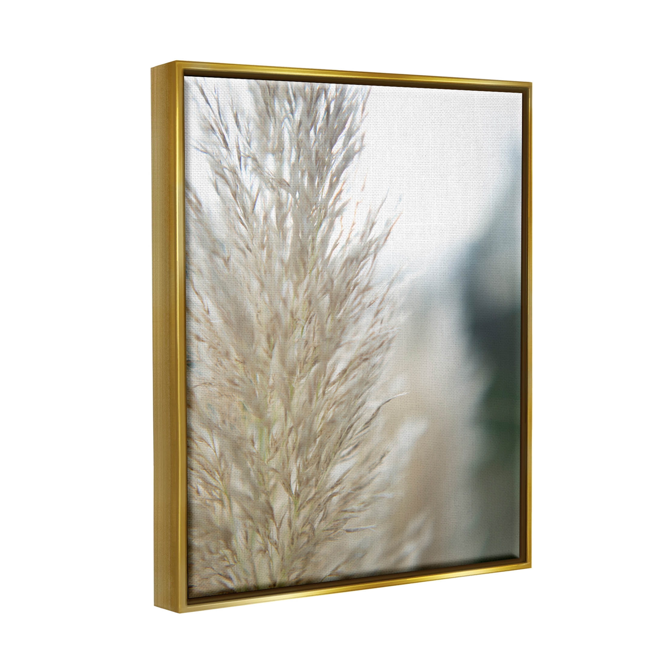 Stupell Industries Natural Pampas Grass Photography Scene Photograph Metallic Gold Floating Framed Canvas Print Wall Art, Design by Jason Johnson
