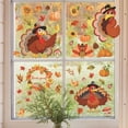 thumbnail image 6 of JoyMoreHome Turkey Window Clings, Fall Pumpkin Maple Leaves Stickers Decals Holiday Decorations, Autumn Harvest Season Farmhouse Living Room Home Kitchen Decor, 6 of 7
