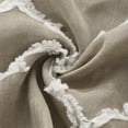 thumbnail image 7 of PrimeBeau Mosaic Lantern Embroidery Linen Mixed Grommet Draper, Light Filtering Privacy Sheer (Pair of 2, 52 by 63 inch, Taupe), 7 of 7