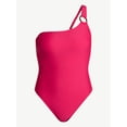 thumbnail image 5 of Time and Tru Women's and Women's Plus One Shoulder One Piece Swimsuit, Sizes XS-3X, Family Swim, 5 of 5