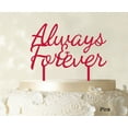 thumbnail image 1 of Always & Forever Custom Wedding Cake Topper Personalized Pink Cake Topper Color Option Available 6-7 Inches Wide, 1 of 1