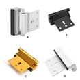 thumbnail image 2 of Inteprter Cerradura de refuerzo para puerta de aleación de aluminio, robusta y confiable para la seguridad del dormitorio. Cerradura de refuerzo Cerraduras de hardware negro, 2 of 6