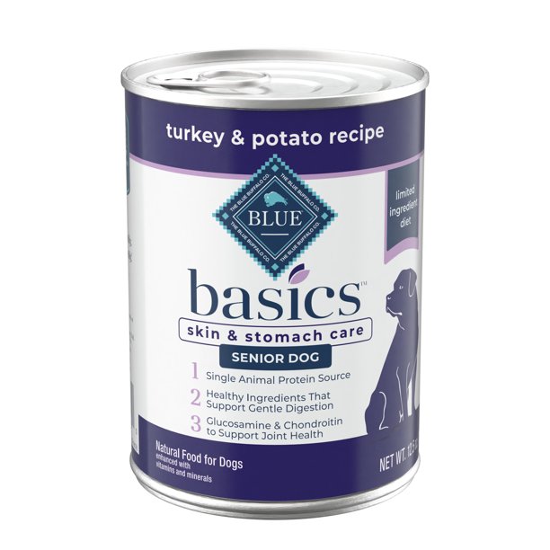 Blue Buffalo Basics Skin & Stomach Care Turkey Pate Wet Dog Food for