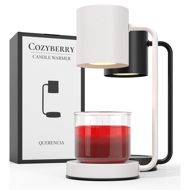 Lámpara Calentadora de Velas Cozyberry Blanco con Difusor Regulable Compatible con Yankee Candle Gra